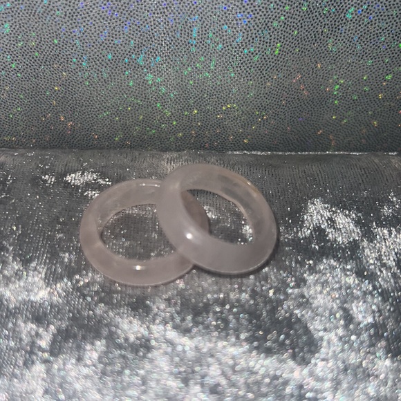 Rose quartz rings bands crystal healing geodes rocks natural ring band π - Picture 15 of 16